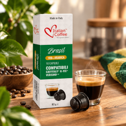 Italian Coffee Brasil 100% Arabica – kapsułki Caffitaly, 10 sztuk
