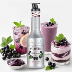 MONIN Blackcurrant Puree 1 L – czarna porzeczka do lemoniad i deserów