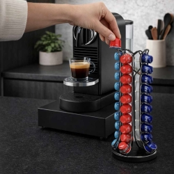 Raffaello - Obrotowy stojak na kapsułki Nespresso 40 szt. czarny