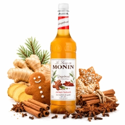 MONIN Gingerbread 1 L – korzenny syrop do kawy, latte i deserów