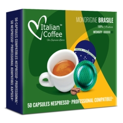 Italian Coffee Monorigine BRASIL | system Nespresso PROFESSIONAL 50 szt.