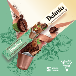 BELMIO 2.0 Kawa smakowa Hazelnut | system Nespresso 10 kapsułek ALU